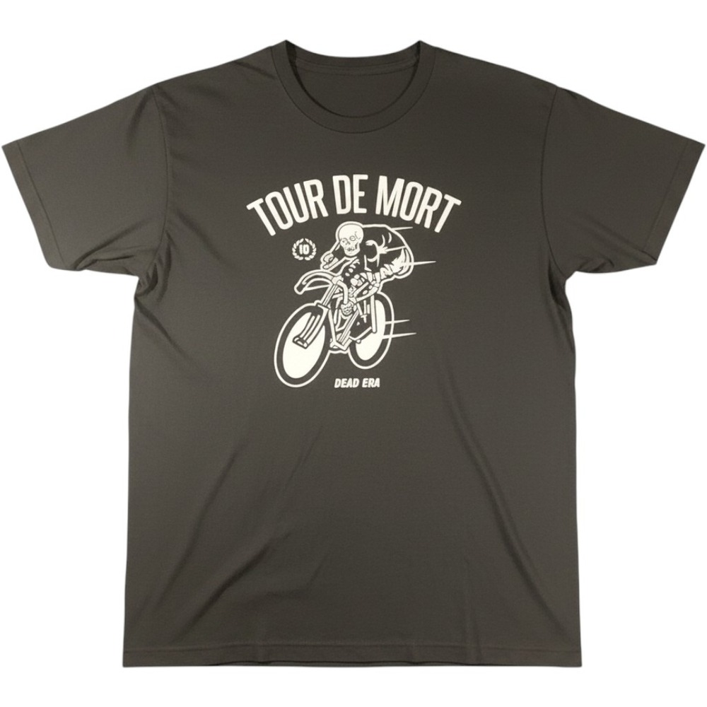 Vintage Y2K Dead Era Shirt Mens small Tour De Mort Bicycle Skeleton Tee Made USA